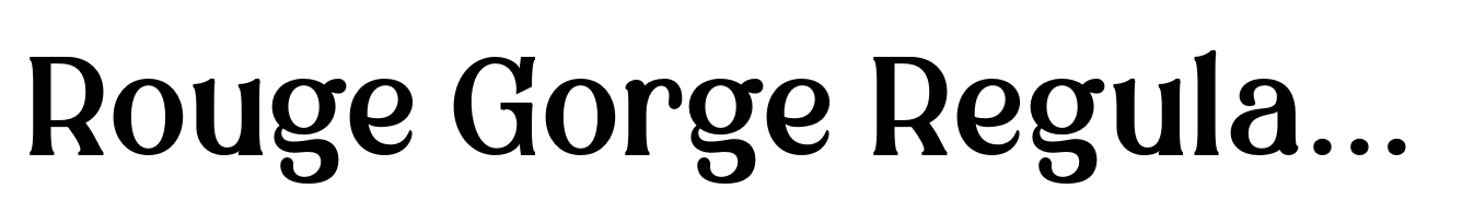 Rouge Gorge Regular Semi Condensed